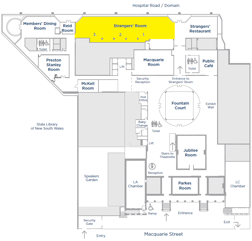 Strangers' Room | NSW Parliament - Functions & Events